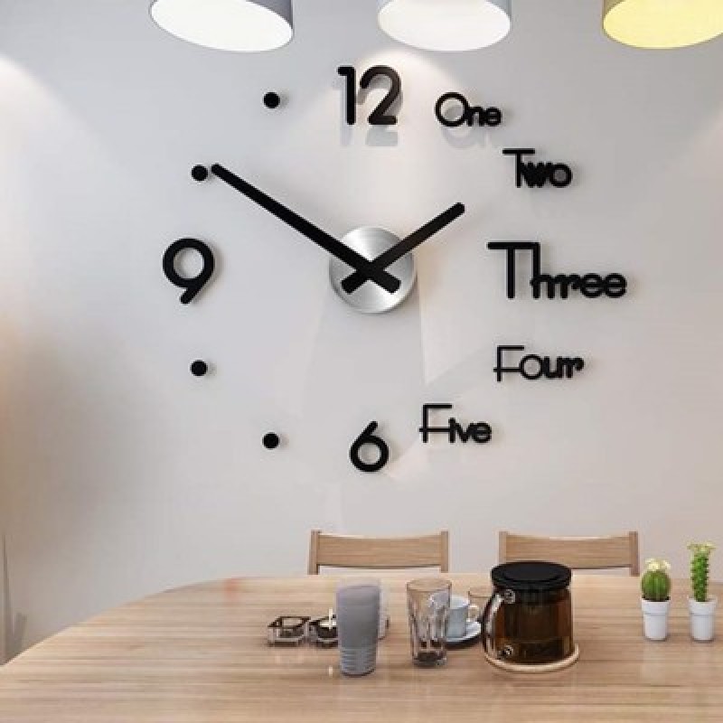 Buy Diy Creative Acrylic Large Wall Clock Modern Design 3d Living Room Clock