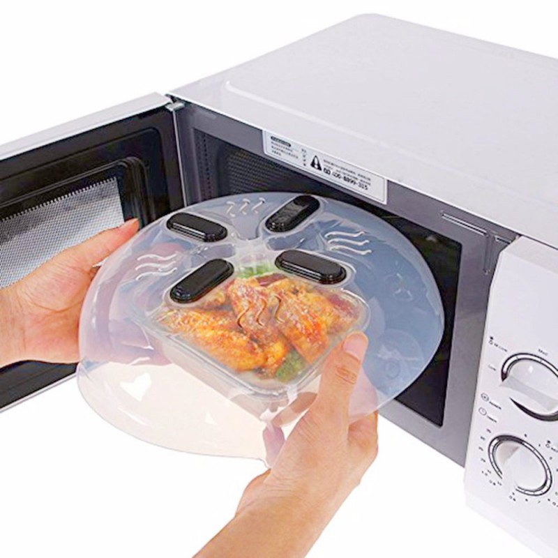 Hover Cover Magnetic Securely in Microwave Splatter Guard
